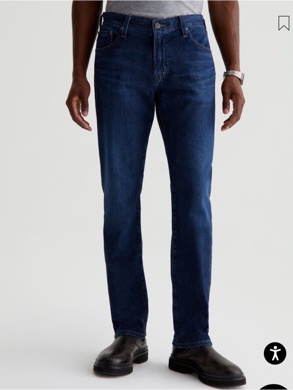 AG Adriano Goldschmied The Graduate Tailored Leg Jak Dark Straight Jeans (2)